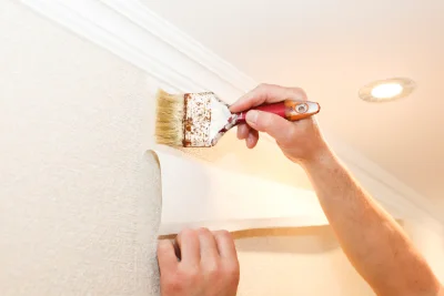 Pose de papier peint à Médan — revêtements muraux et toiles de verre